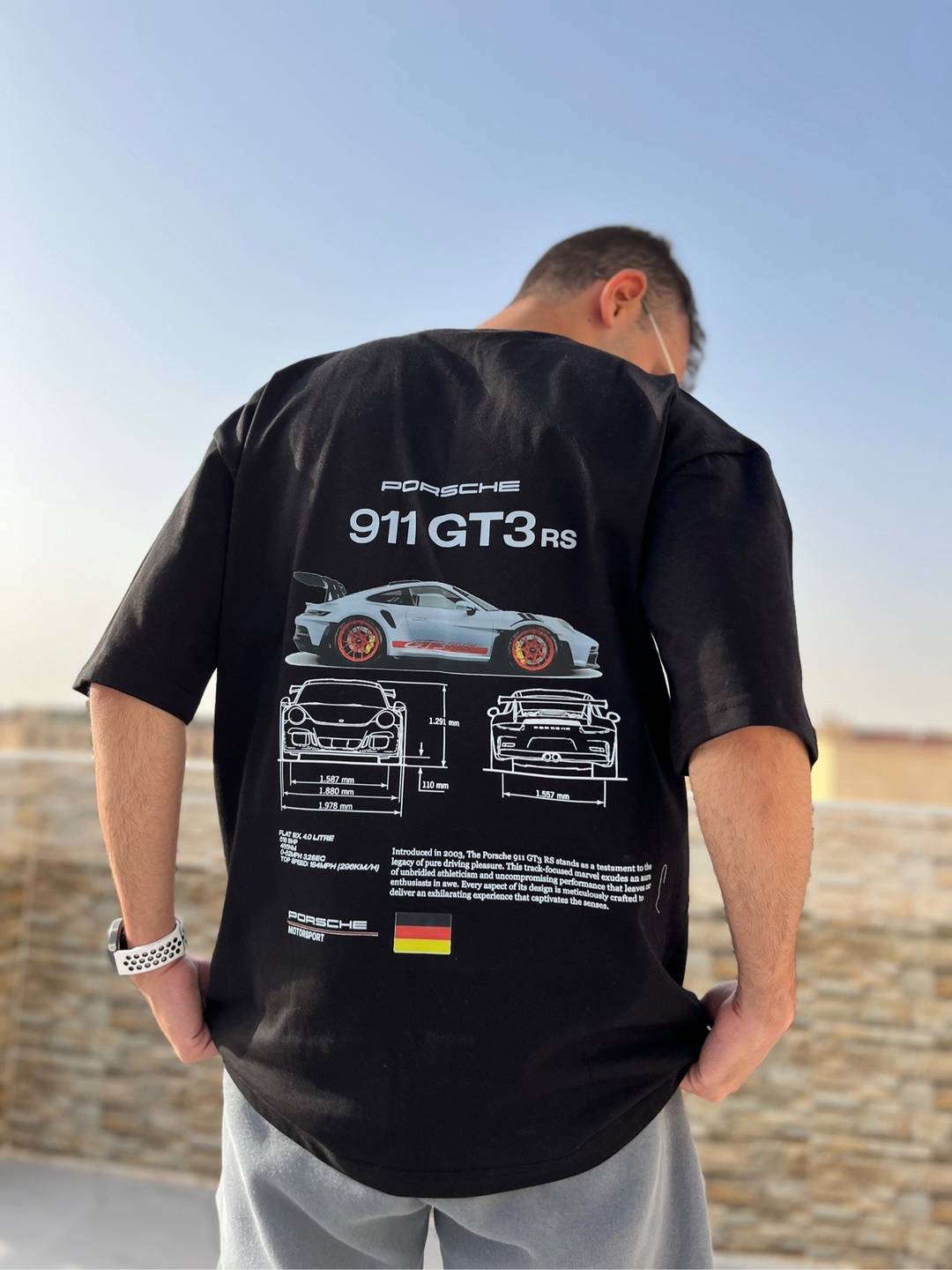 Black Porsche GT3 rs T-shirt